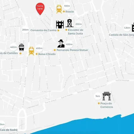 Apartment Chiado 1br Flat - Lisbon's Downtown *